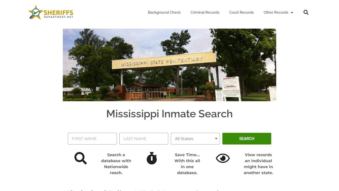 Mississippi Inmate Search: Lookup MDOC Prison and County ...